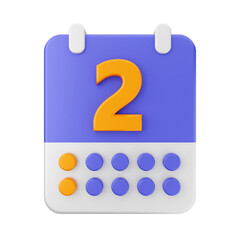calendar icon illustration 3d render
