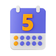 calendar icon illustration 3d render