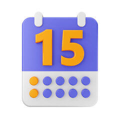 calendar icon illustration 3d render