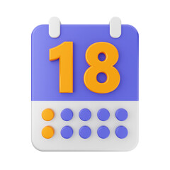 calendar icon illustration 3d render
