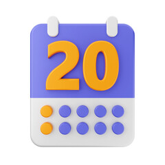calendar icon illustration 3d render