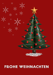 Frohe Weihnachten German Merry Christmas Christmas Card Celebration