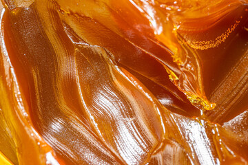 Close up of orange colored industrial grease. Rich and thick texture of industrial grade grease...