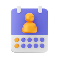 calendar icon illustration 3d render