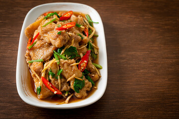 Stir Fried Fish with Chinese Celery