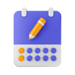 calendar icon illustration 3d render
