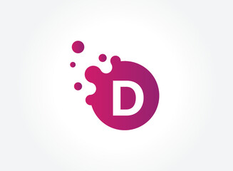 D Letter Design Vector with Dots. eps 10.