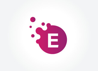 E Letter Design Vector with Dots. eps 10.