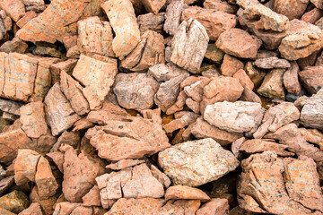 Pile of pink rocks