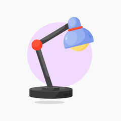 study lamp icon cartoon style illustration