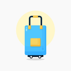 suitcase icon cartoon style illustration