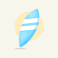 Surfboard icon cartoon style illustration
