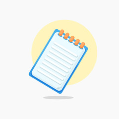 notepad icon cartoon style illustration