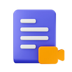 file data document icon illustration 3d render