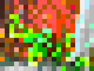 Mozaic abstract pixel art bright multi-colored squares background. 