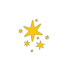 Christmas - golden star with stars 
