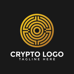 letter o crypto logo, crypto coin business logo vector