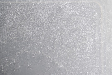 textura de escarcha de hielo sobre fondo blanco