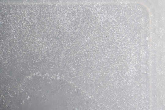 textura de escarcha de hielo sobre fondo blanco