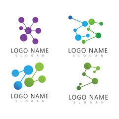 DNA logo illustration vector template