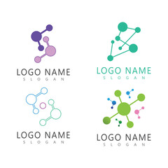 DNA logo illustration vector template