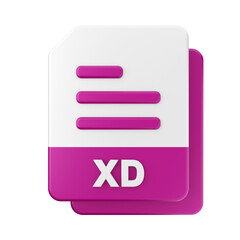 file XD type icon illustration 3d render