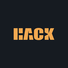 wordmark logo about hack, hack logo wordmark simple editable, vektor, wormark logo