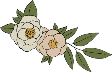 decorated floral drawing