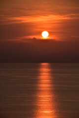 sunset over the sea