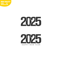 Creative Happy New Year 2025 Logo Design