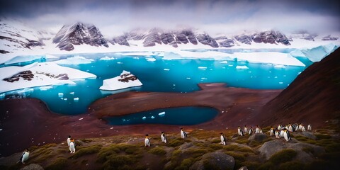 Panoramic arctic landscape