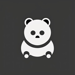 Obraz premium Icon of Baby Animal. Minimalist Isotype Design. 2D Flat Simplified Style. Copyspace for TEXT