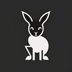 Fototapeta premium Icon of Baby Animal. Minimalist Isotype Design. 2D Flat Simplified Style. Copyspace for TEXT
