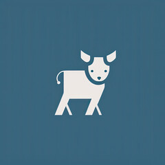 Fototapeta premium Icon of Baby Animal. Minimalist Isotype Design. 2D Flat Simplified Style. Copyspace for TEXT