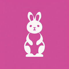 Fototapeta premium Icon of Baby Animal. Minimalist Isotype Design. 2D Flat Simplified Style. Copyspace for TEXT