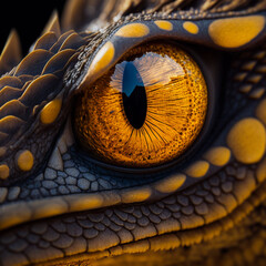 Fototapeta premium close up of an eye of a lizard backround,abstract,pattern,landscape