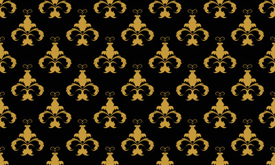 Damask Fleur de Lis pattern vector seamless background wallpaper Fleur de Lis pattern Scandinavian batik Digital texture Design for print printable fabric saree border.