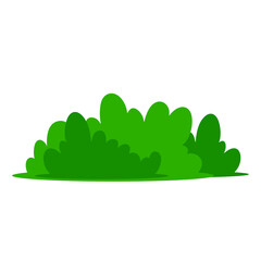 green bushes vector illustration Flat design style Clipart