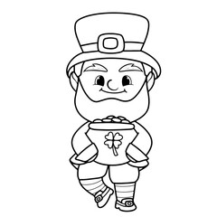 st patrick day outline cartoon