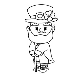 st patrick day outline cartoon