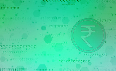 
Indian Rupee symbol on financial Background, Growth of Indian stock market, Abstract finance background, Stock market Concept background
