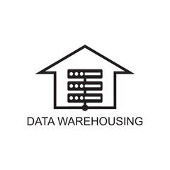 data warehouse icon , technology icon