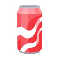 Cola sodas in aluminum can. Vector illustration of fizzy cold energy drink. Carbonated water and sparkling beverage isolated on white
