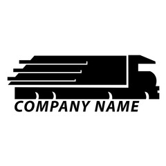 Vektor template logo abstrak siluet truk,Truck logo template vector illustration.