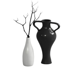 3d render unique abstract vase isolated background