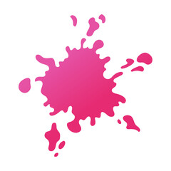 Colored splash of pain. Vector illustration of abstract ink drops and blots with splatters isolated on white. Drawing hobby