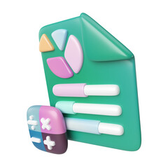 Accounting 3D Illustration Icon