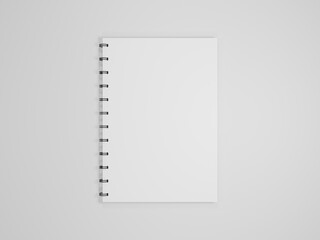 Book mockup template fully white 