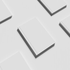 Book mockup template fully white 