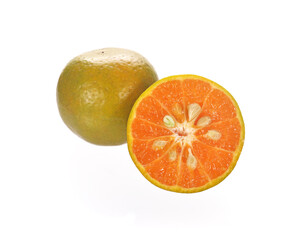 Fototapeta na wymiar tangerines isolated on white background